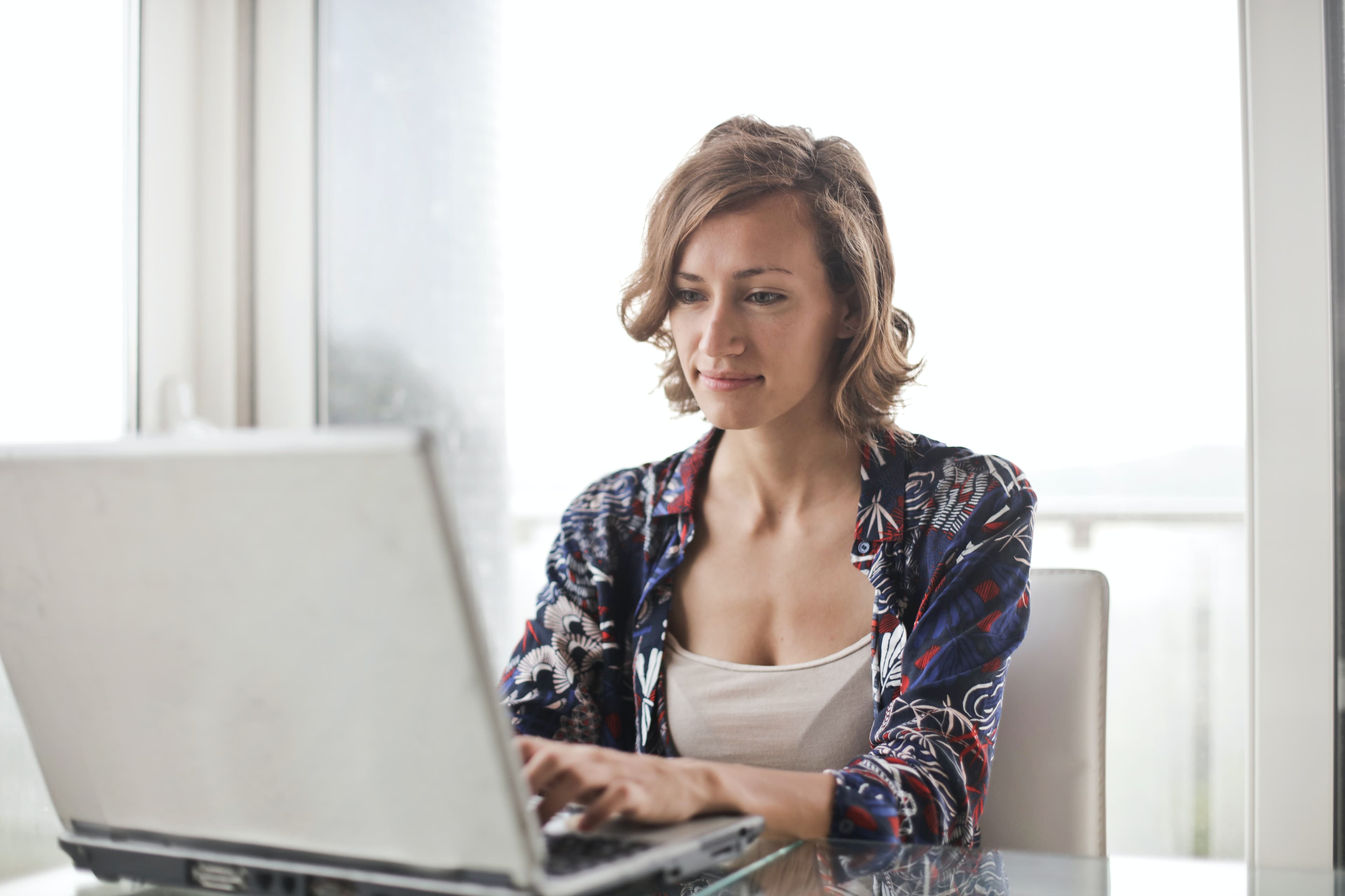 Woman at computer